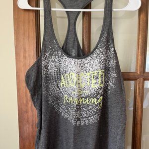 Women's Grey Under Armour Running Tank Top - Size Large